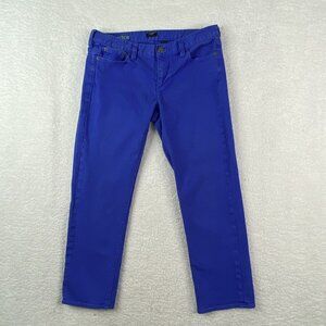 J.Crew Matchstick Cropped Jeans Women 30 x 25 Blue Slim Fit Classic‎ Preppy Chic